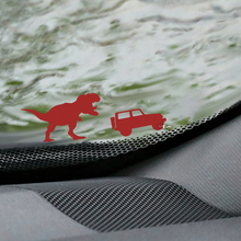 T-Rex Jeep Wrangler Pare-brise Easter Egg Corner Decal - Graphique vinyle personnalisé
 2