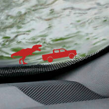 T-Rex Toyota Tacoma Pare-brise Easter Egg Corner Decal - Graphique en vinyle personnalisé
 2