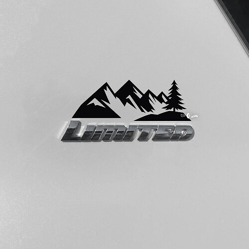 Autocollant en vinyle pour emplacement de badge Mountains Limited pour Toyota 4Runner