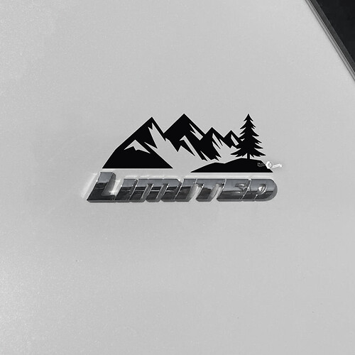 Autocollant de décalcomanie d’arbres de montagnes sur l’insigne limité de Toyota 4Runner
 1