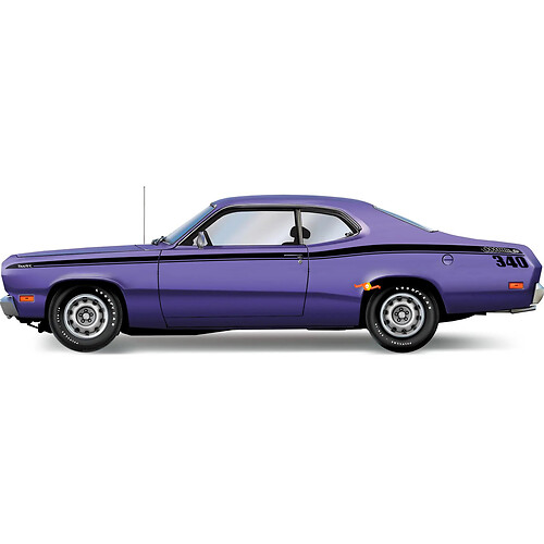 1973 1974 Plymouth Duster Twister 340 kit de décalcomanies à bande latérale vinyle graphique Mopar autocollant
