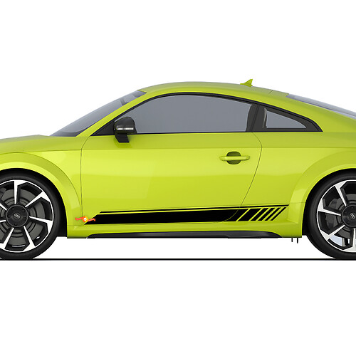 Audi TT Racing Strobe Side Door Stripes Autocollants avec logo
