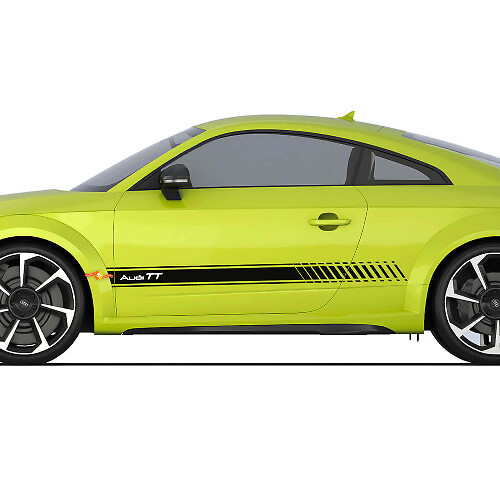 Autocollant Logo Bande Latérale Clignotante de Course Audi TT