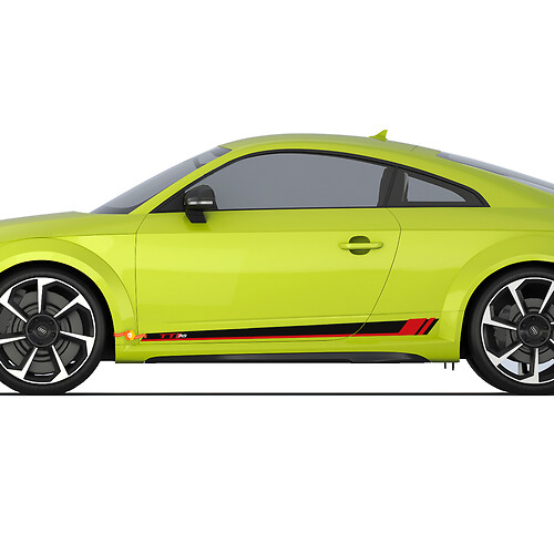 Autocollant Vinyle Latéral à Rayures Style Racing pour Audi TT