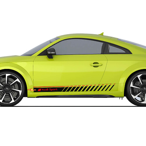 Audi TT RS Racing Strobe Side Door Stripes Autocollants avec logo
