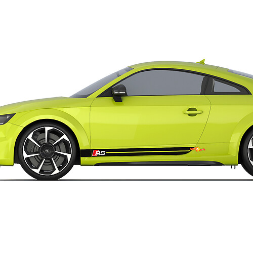 Audi TT RS Sport Racing Strobe Side Door Stripes Autocollants avec logo
