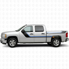 Bandes vinyle supérieures accentuées pour porte et flanc de caisse pour Chevrolet Silverado 1500 GMT900 2007-2013_3