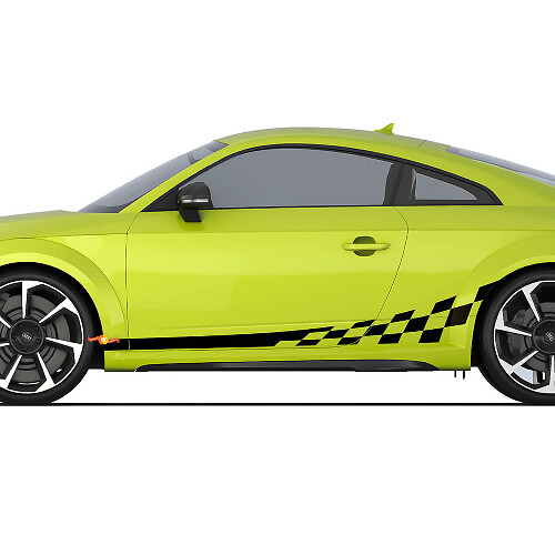 Autocollants de logo de décalcomanie de rayures de porte latérale d’Audi TT Racing
