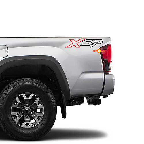 Paire d’autocollants en vinyle Toyota Tacoma XSP Side Truck - Kit graphique personnalisé
