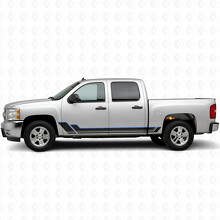 Bandelettes Vinyle Angular Outline pour Portes et Bas de Caisson pour Chevrolet Silverado 1500 GMT900 2007-2013_3