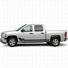 Bandelettes Vinyle Angular Outline pour Portes et Bas de Caisson pour Chevrolet Silverado 1500 GMT900 2007-2013_4
