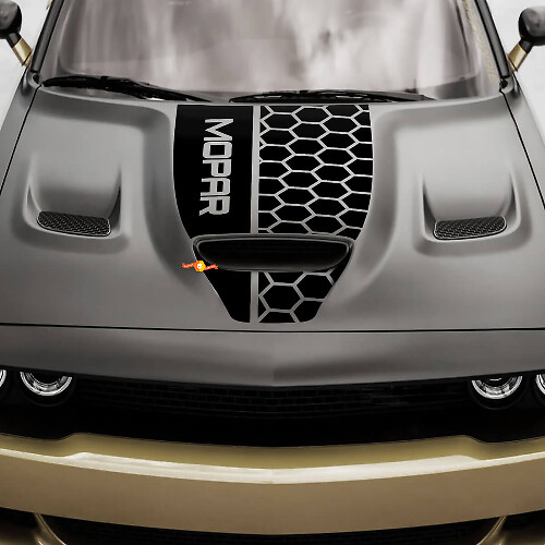 Capot Dodge 392 Challenger ou Charger Hemi Vinyl Racing Autocollant autocollant 2
