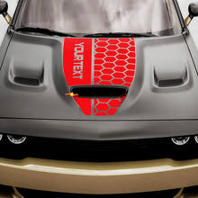 Autocollant Vinyle Capot Style Nid d'Abeille Personnalisé pour Dodge Challenger ou Charger_2