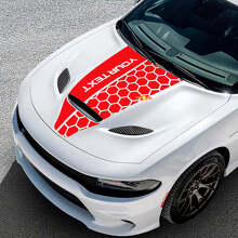 Autocollant Vinyle Capot Style Nid d'Abeille Personnalisé pour Dodge Challenger ou Charger_3