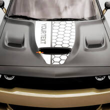 Autocollant Vinyle Capot Style Nid d'Abeille Personnalisé pour Dodge Challenger ou Charger_4