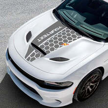Autocollant Vinyle Capot Style Nid d'Abeille Personnalisé pour Dodge Challenger ou Charger_5