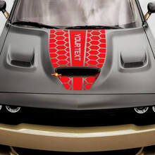 Autocollant en vinyle personnalisé style nid d'abeille pour capot Dodge Challenger ou Charger_4