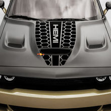 Capot Dodge Hemi Honeycomb Challenger ou Charger Hemi Vinyl Racing Autocollant autocollant
 2
