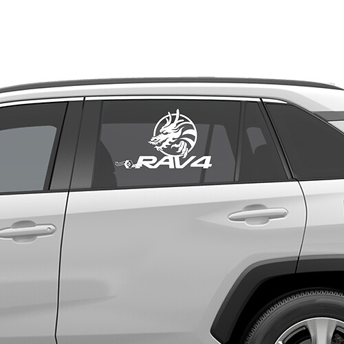 Autocollant graphique en vinyle à rayures latérales ondulées adapté à Toyota RAV4
 1