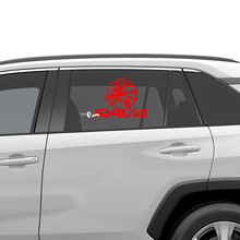 Autocollant graphique en vinyle à rayures latérales ondulées adapté à Toyota RAV4
 2