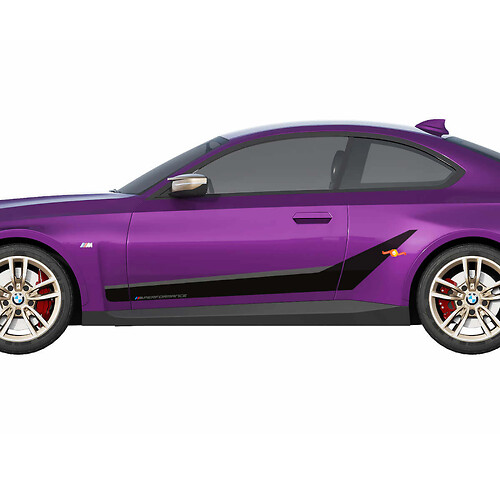 Autocollant en vinyle BMW M240 G42 Side M Performance Stripes
