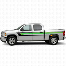 Bandes en vinyle rétro supérieures de ligne de ceinture pour porte et flanc de benne pour Chevrolet Silverado 1500 GMT900 2007-2013_3