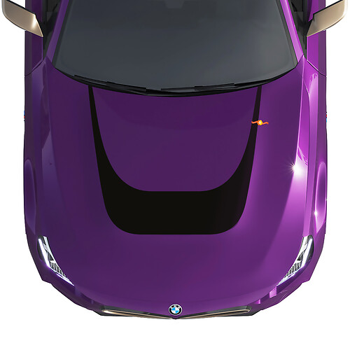 Autocollant en vinyle BMW M240 G42 Hood M Performance Stripes
