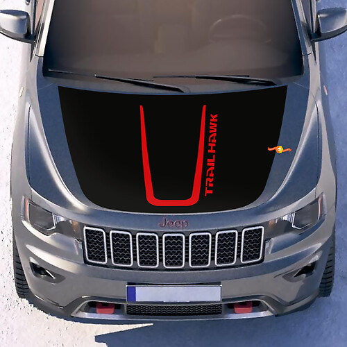 Jeep Cherokee TrackHawk Hood Graphics Wrap Autocollant autocollant
