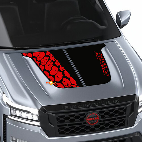 Nissan Frontier 4X Pro-4x Hood Decal Vinyl Off-Road Blackout Graphic Decals Autocollant 2 couleurs
