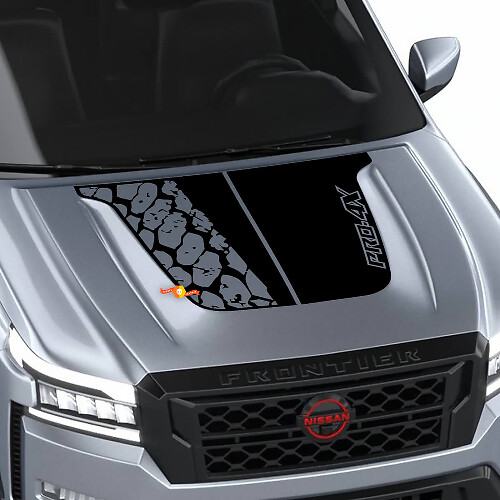 Nissan Frontier 4X Pro-4x Autocollant de capot en vinyle pour pneu - Autocollant graphique occultant
