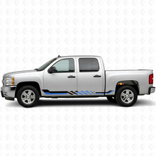 Bandes adhésives en vinyle damier pour porte et bas de caisse Chevrolet Silverado 1500 GMT900 2007-2013_3