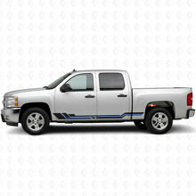 Bandes vinyles parallèles décoratives pour porte et panneau latéral pour Chevrolet Silverado 1500 GMT900 2007-2013_3