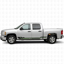Bandes vinyles parallèles décoratives pour porte et panneau latéral pour Chevrolet Silverado 1500 GMT900 2007-2013_4
