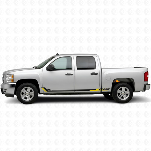 Bandes en vinyle pour portes et bas de caisse Racing Line pour Chevrolet Silverado 1500 GMT900 2007-2013