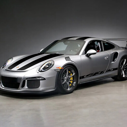 Porsche 911 - 991 Gt3 RS GT3 MR Kit de bandes latérales autocollant autocollant
