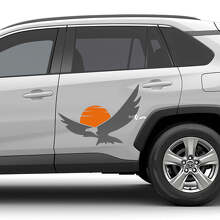 Kit d'autocollants vinyle « Eagle Sunset » pour porte latérale Toyota RAV4_2