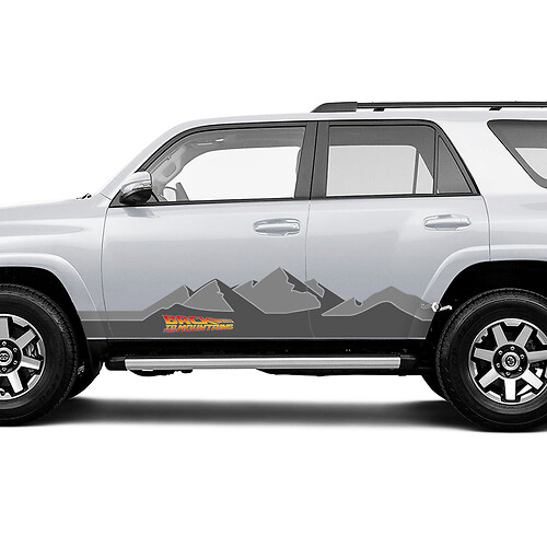 Autocollants en vinyle pour panneau de bascule de porte latérale, retour aux montagnes, pour camions Toyota
