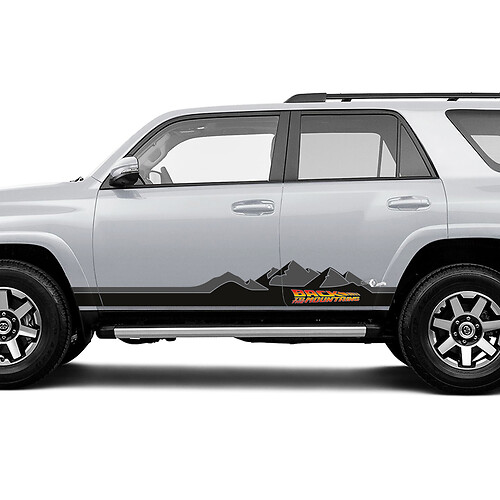 Autocollants en vinyle pour panneau de bascule de porte latérale, retour aux montagnes, pour camions Toyota 2
