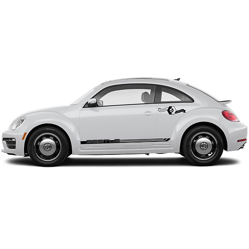 Volkswagen Beetle Portes Latérales Panneau À Bascule Vinyle Rayures Autocollants Autocollants 3

