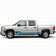 Bandes vinyles rétro parallèles pour porte et panneau bas pour Chevrolet Silverado 1500 GMT900 2007-2013_2
