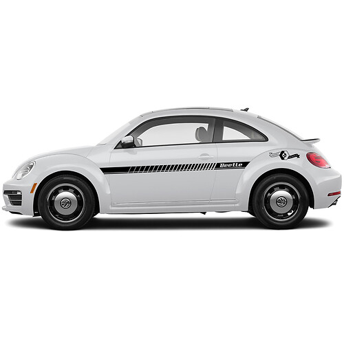 Volkswagen Beetle Portes Latérales Panneau À Bascule Vinyle Rayures Autocollants Autocollants 5

