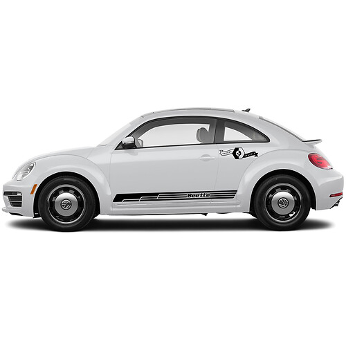 Volkswagen Beetle Portes Latérales Panneau À Bascule Vinyle Rayures Autocollants Autocollants 6
