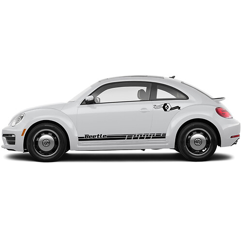 Volkswagen Beetle Portes Latérales Panneau À Bascule Vinyle Rayures Autocollants Autocollants 9
