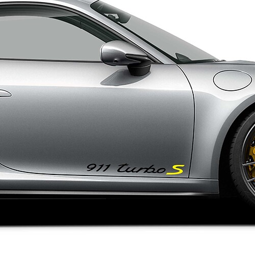 Porsche Stickers Autocollant latéral Porsche 911 Turbo S Signature 2

