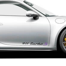 Kit d’autocollants en vinyle pour porte latérale 911 Turbo S pour Porsche 911_2