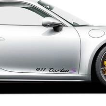 Porsche Stickers Autocollant latéral Porsche 911 Turbo S Signature 2
 2