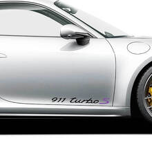 Autocollant Décalcomanie Vinyle Lettre Turbo S Pour Porsche 911 Turbo S 2