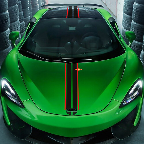 McLaren 720 570 765 Autocollant de décalcomanie en vinyle graphique à rayures pour tout le corps
