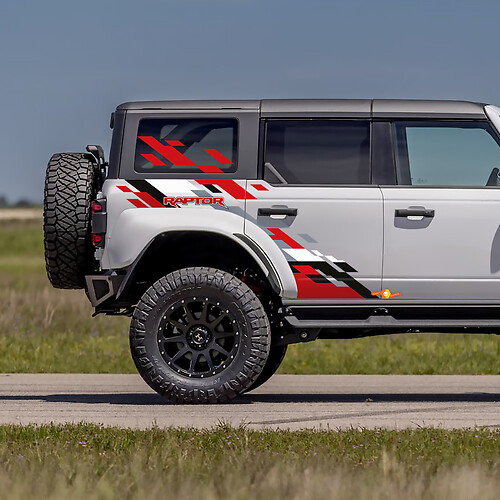 Autocollant graphique en vinyle pour panneau latéral arrière, Kit graphique adapté au Style Ford Bronco Raptor
