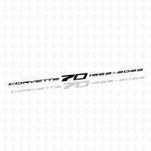 Autocollants de pare-brise en vinyle pour Chevrolet Corvette C8 Z51 70 anniversaire
 2